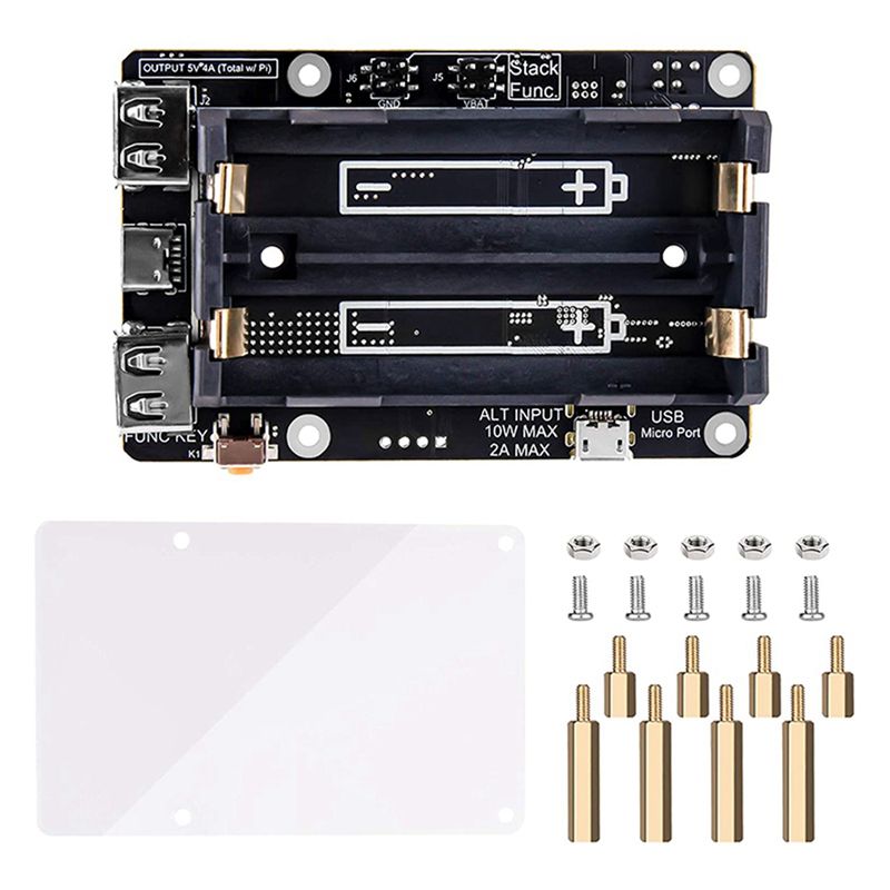 AA08-2X For Raspberry Pi 4 UPS - Raspberry Pi Uninterrupted Power Supply Ups 18650 ulasan dan harga