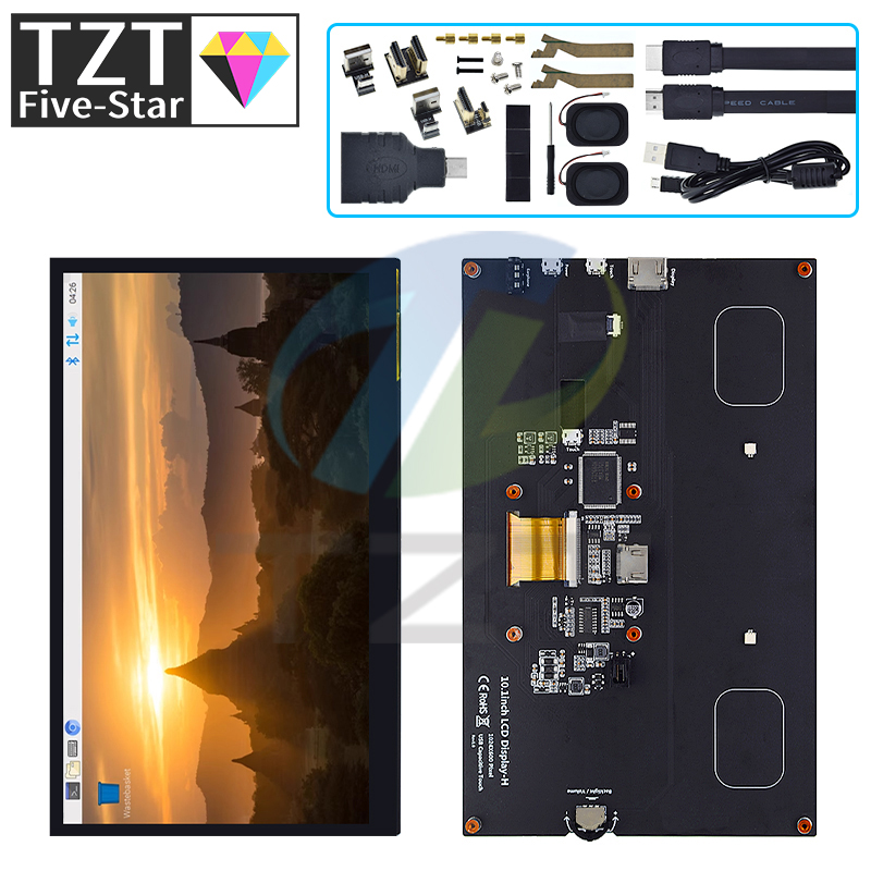 TZT 10.1 Inch HDMI-compatible  - Raspberry Pi 10.1 Inch Capacitive Touch Screen Ips ulasan dan harga