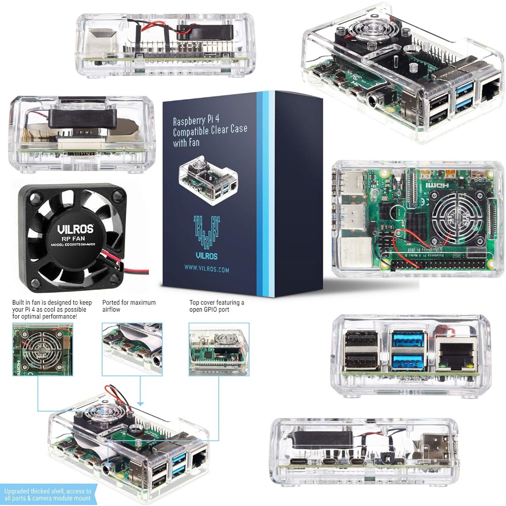Fan Cooled ABS Case Starter Ki - Raspberry Pi 4 8Gb Ram Kit ulasan dan harga